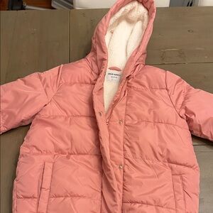 Old Navy Blush Pink Kids Puffer Coat